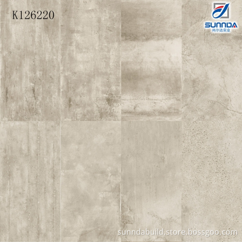 quality guaranteed light grey rectified edge creative design low water absorption rustic floor tiles